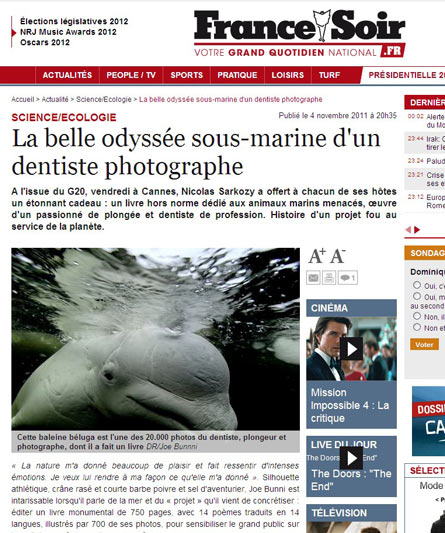 France Soir.fr - La belle odyssée sous-marine d'un dentiste photographe